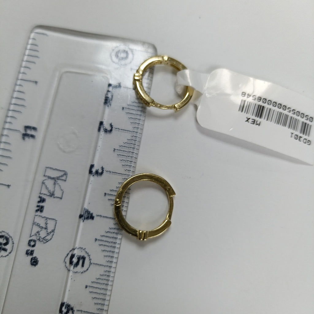 ARETES HUGGIES C CIRCONIA 14K 2 GR (NUEVO)