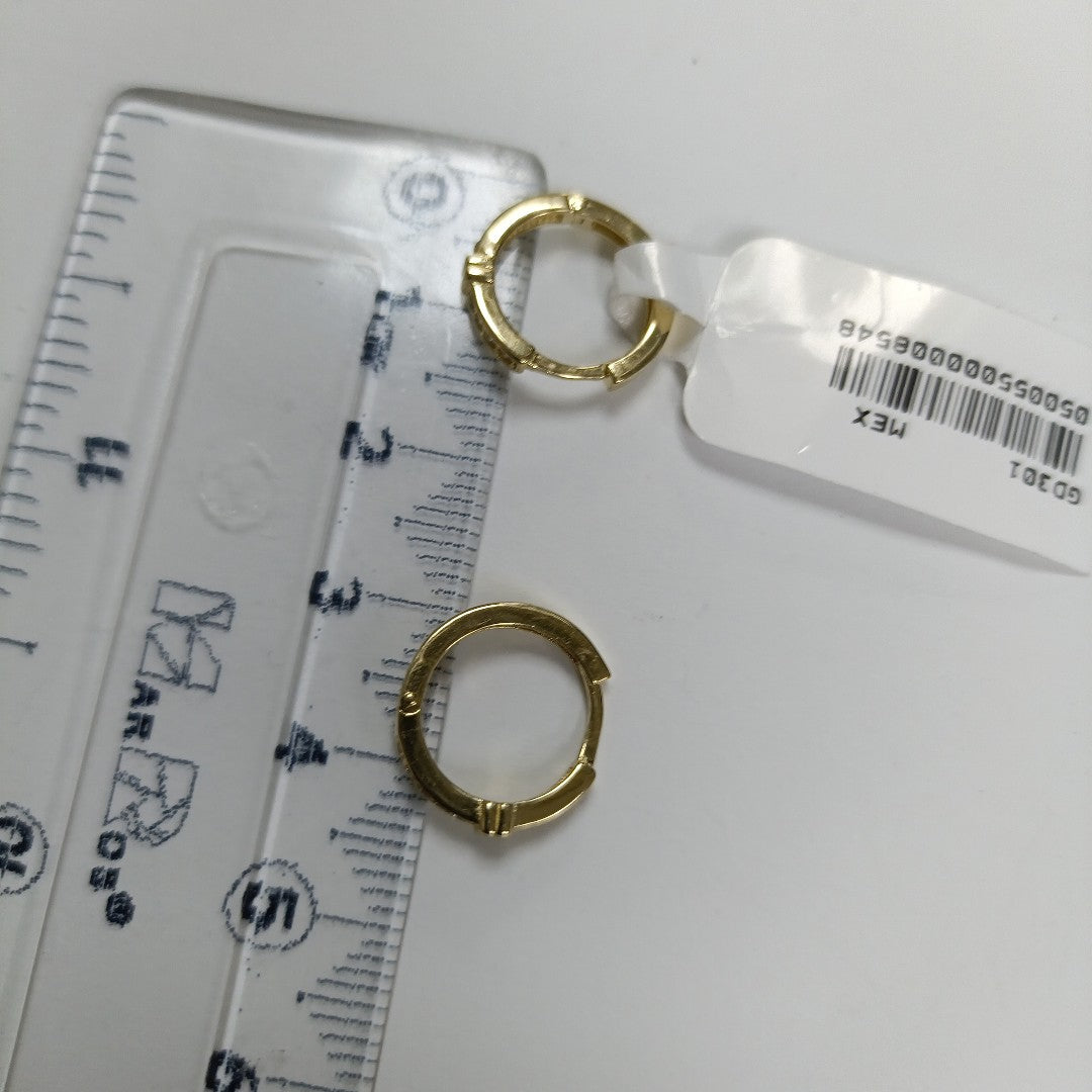 ARETES HUGGIES C CIRCONIA 14K 2 GR (NUEVO)