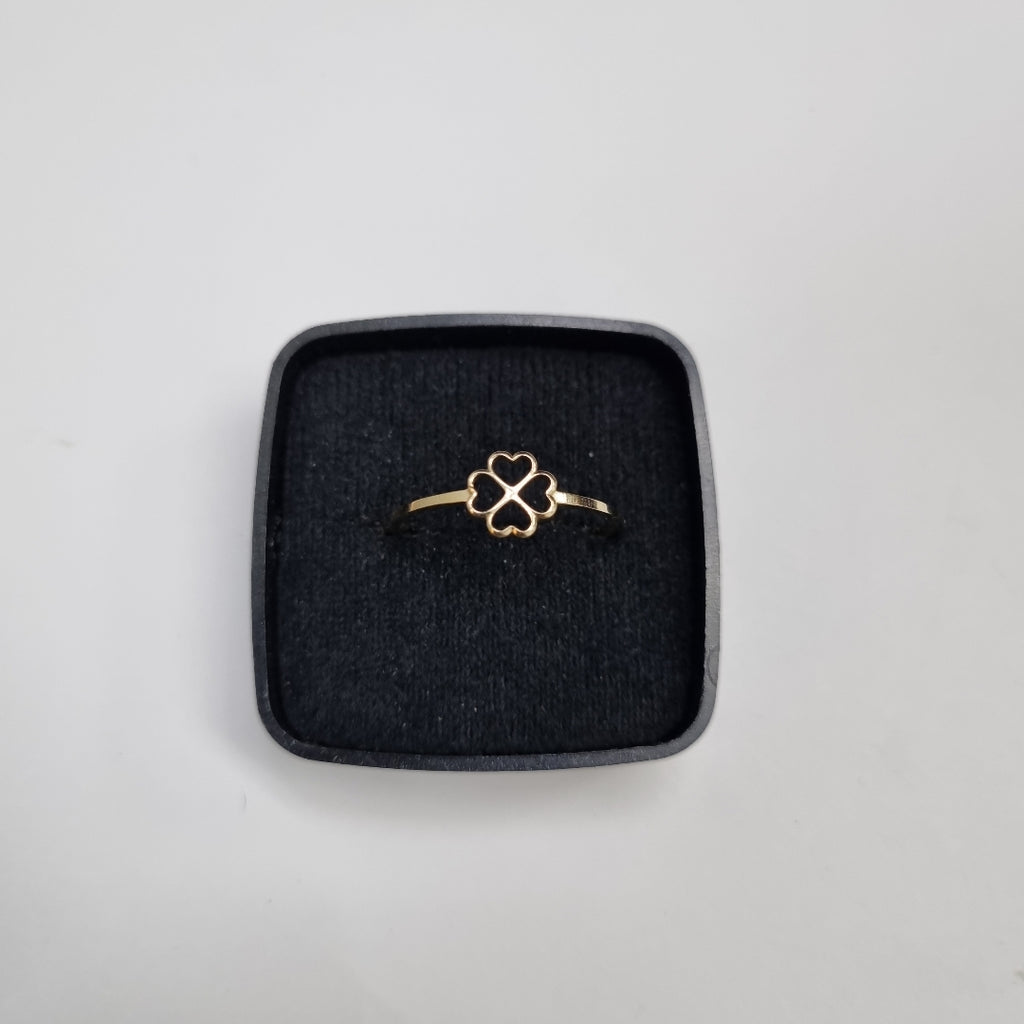 ANILLOS ANILLITO FIG TREBOL 10K TALLA 9 0.8 GR (NUEVO)