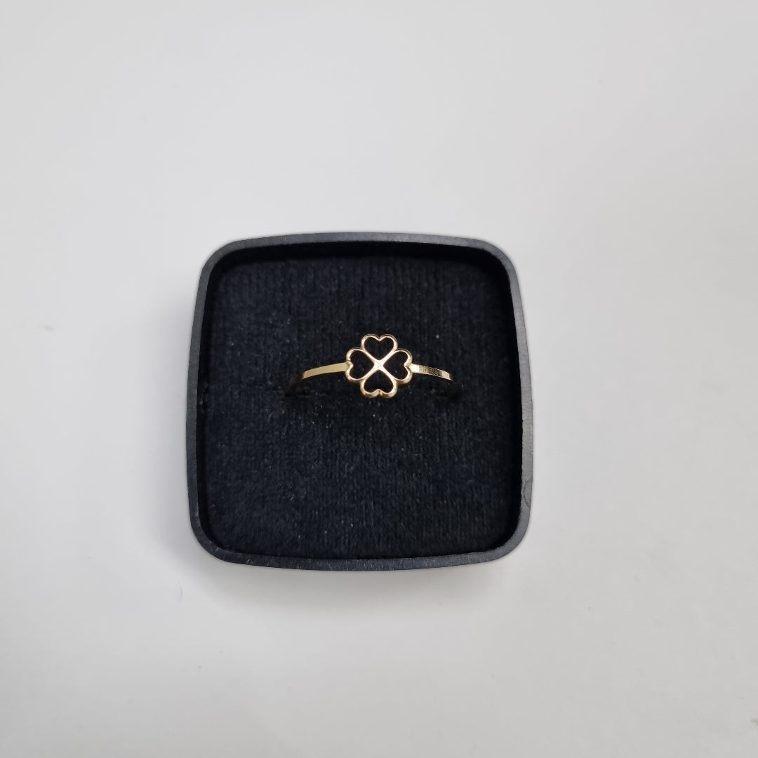 ANILLOS ANILLITO FIG TREBOL 10K TALLA 9 0.8 GR (NUEVO)