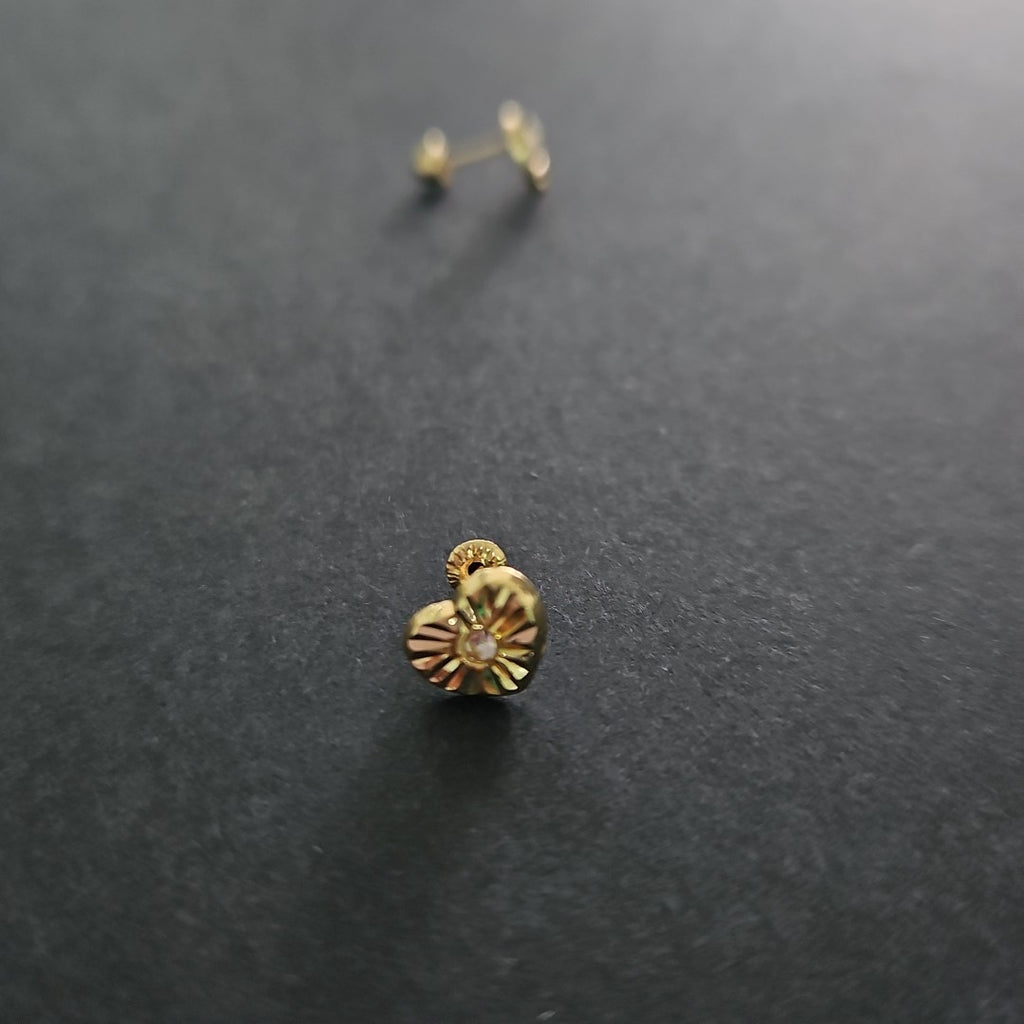BROQUELES BROQUEL FIG CORAZON C CIRCONIA 14K 0.2603 GR (NUEVO)
