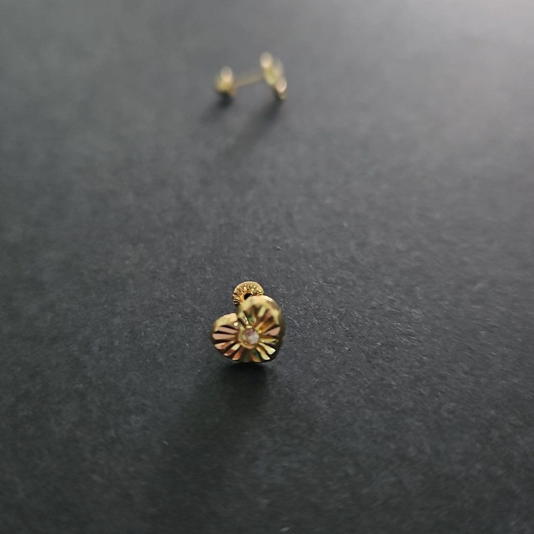 BROQUELES BROQUEL FIG CORAZON C CIRCONIA 14K 0.2603 GR (NUEVO)