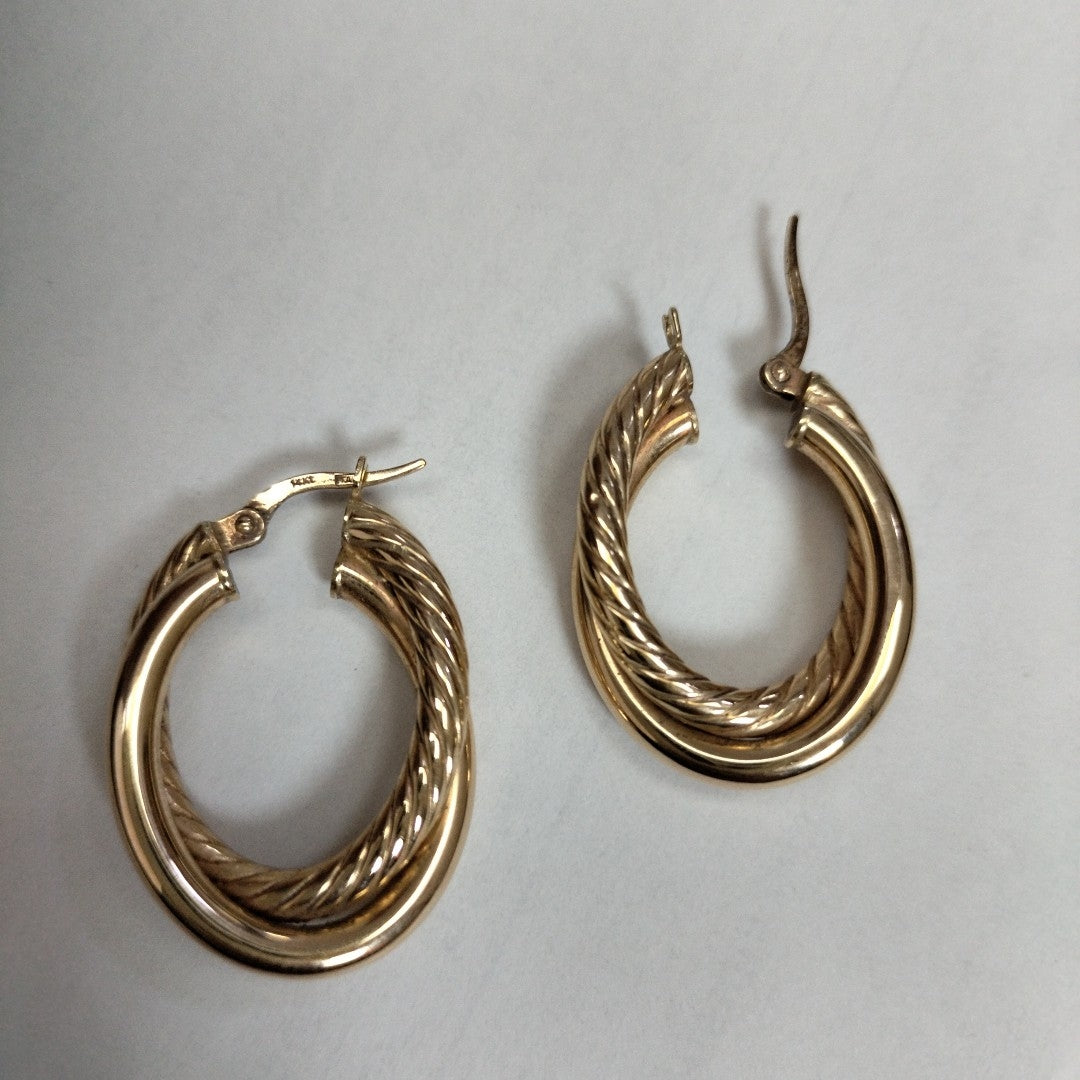 ARRACADAS PAR ORO 14 K 3.5 GRMS (SEMINUEVO)