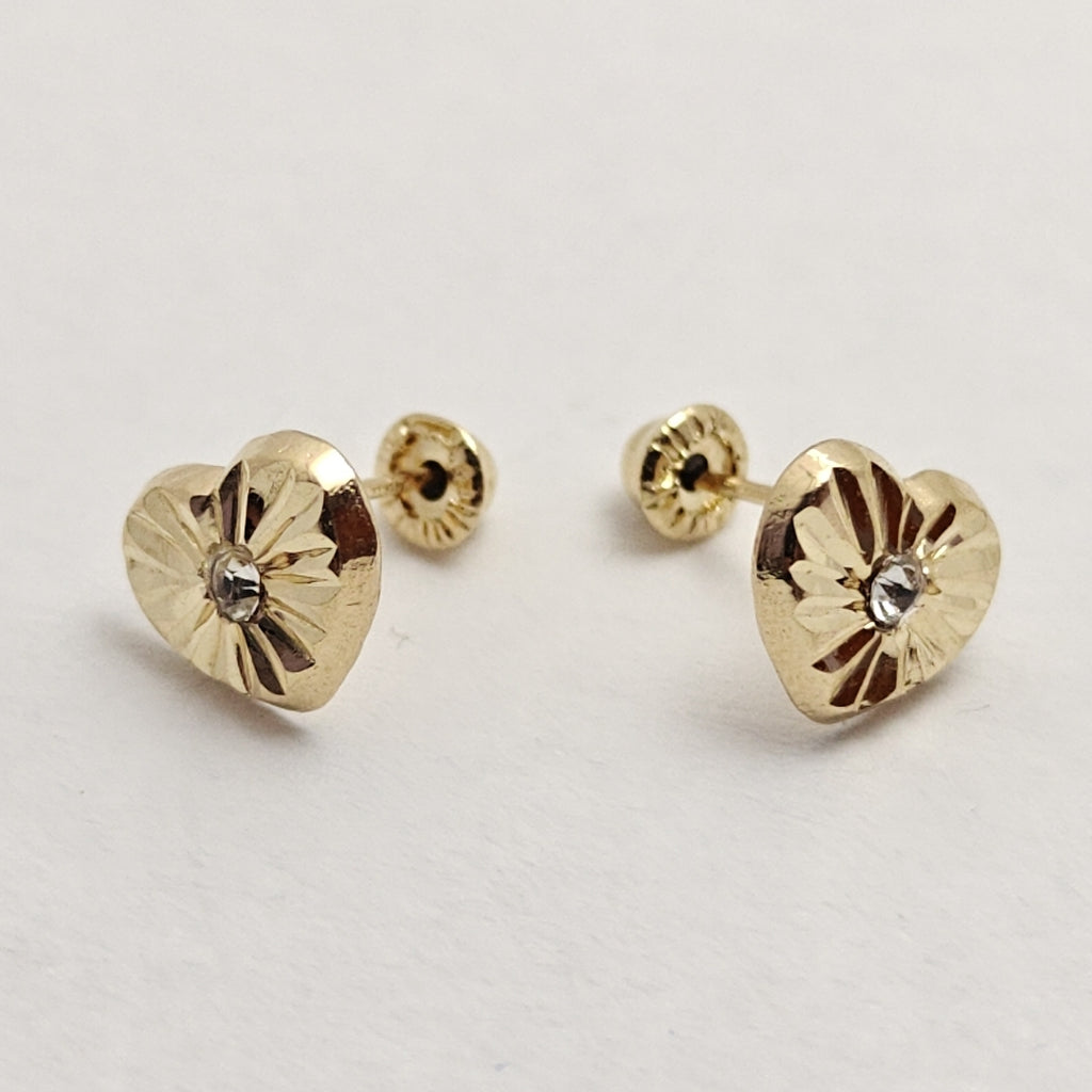 BROQUELES BROQUEL FIG CORAZON C CIRCONIA 14K 0.2603 GR (NUEVO)