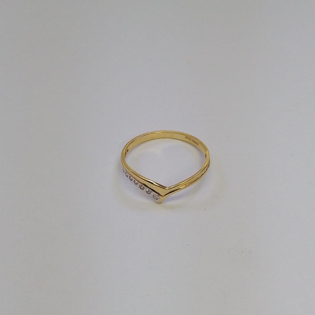 ANILLOS CON CIRCONIAS 14K TALLA 7 1 GR (NUEVO)