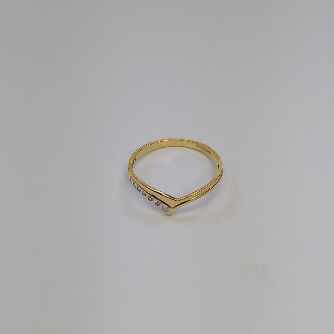 ANILLOS CON CIRCONIAS 14K TALLA 7 1 GR (NUEVO)