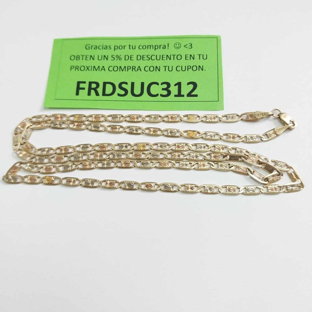 CADENA ORO, ORO COMBINADO 10 K 13 GRMS (SEMINUEVO)