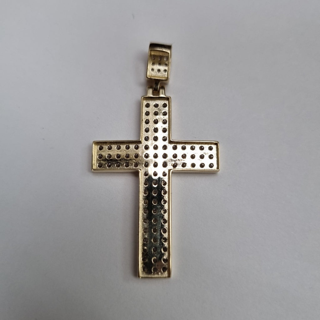 DIJE CRUZ C CIRCONIAS 14K 4.7 GR (NUEVO)