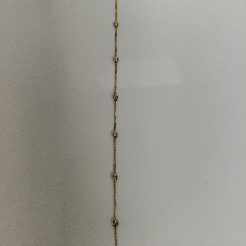 PULSERA ESPECIAL CON BOLITAS 14K 18 CM 1.4 GR (NUEVO)