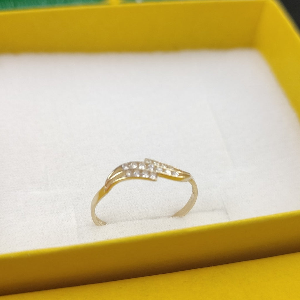 ANILLOS C CIRCONIAS 14K TALLA 8 0.8 GR (NUEVO)