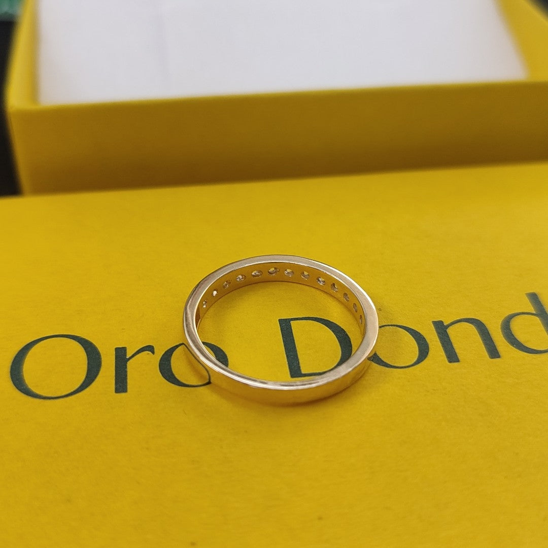 ANILLO ANILLITO C CIRCONIAS 14K 7 TALLA 2 GR (NUEVO)
