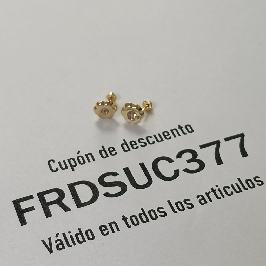 BROQUELES BROQUEL FIG FLOR C CIRCONIA 14K 0.2581 GR (NUEVO)
