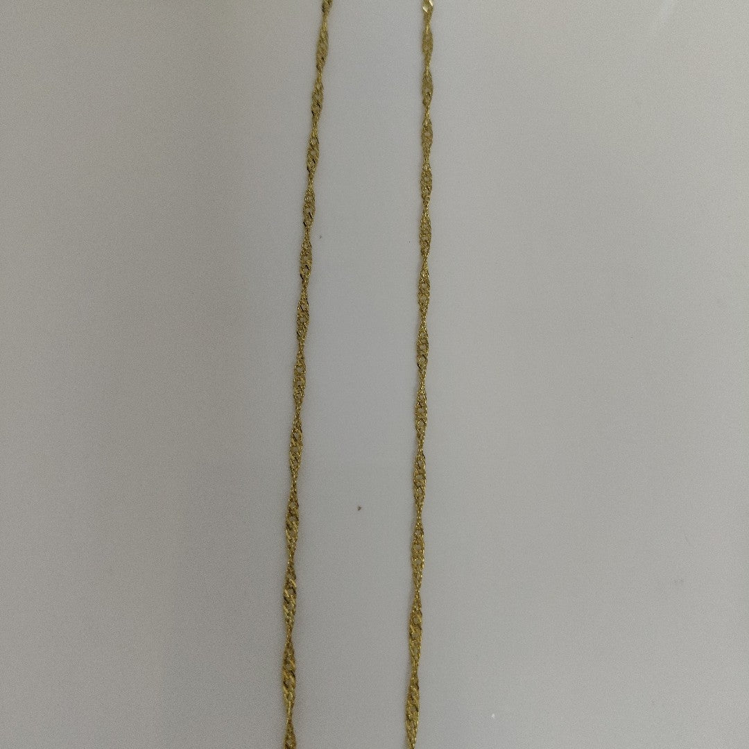 CADENA MEDIO TORZAL 10K 55 CM 2.4 GR (NUEVO)