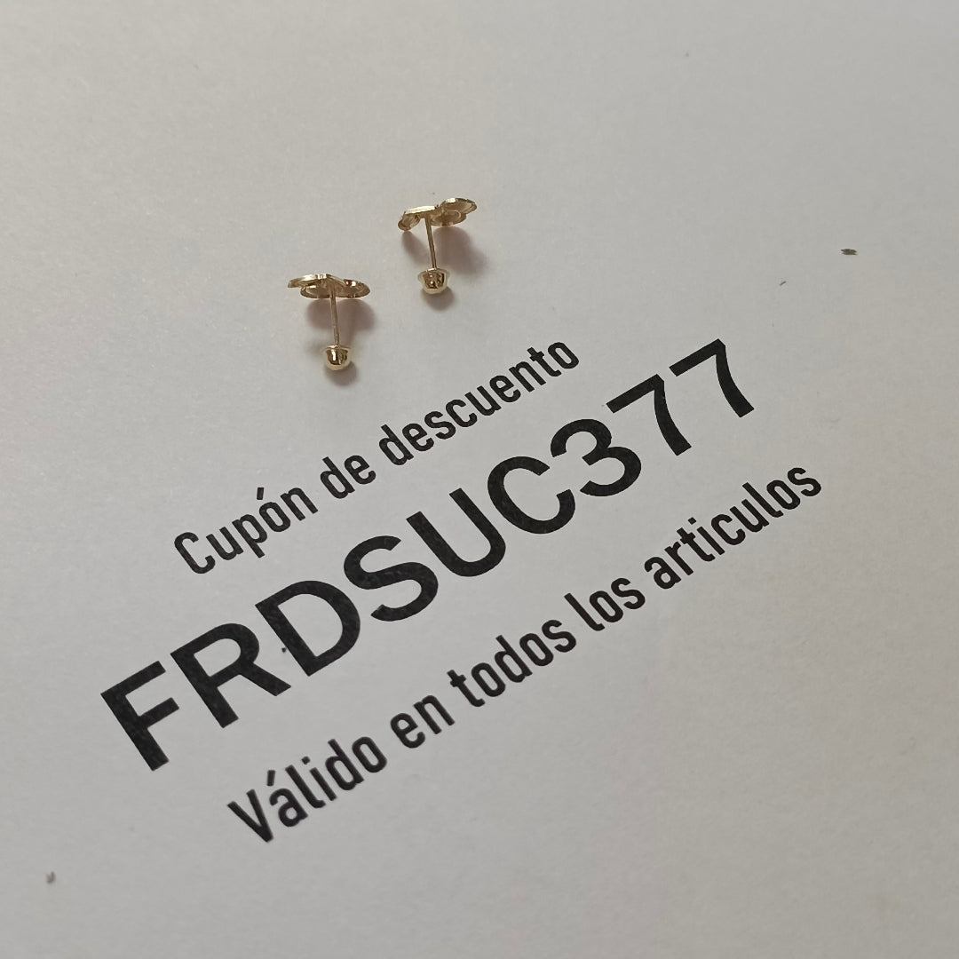 BROQUELES BROQUE FIG CEREZA C ESMALTE 14K 0.2203 GR (NUEVO)