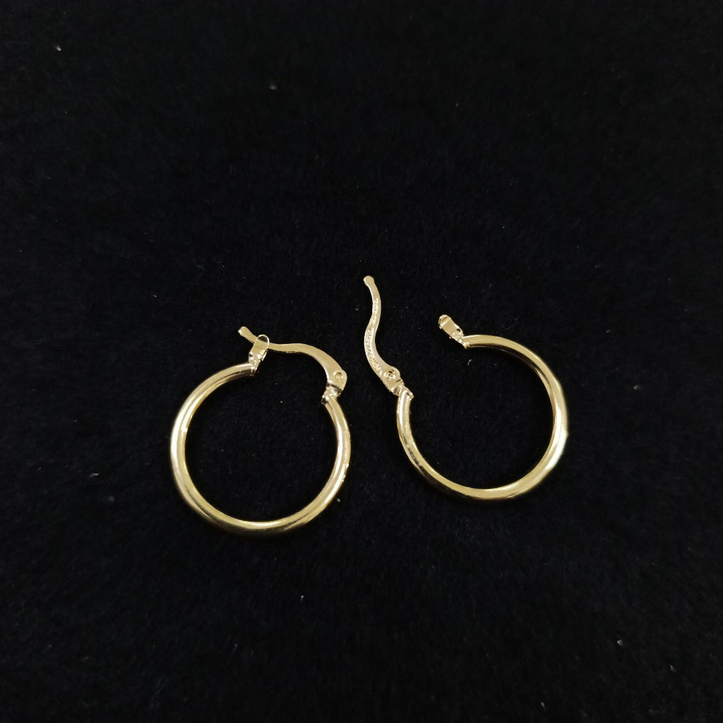 ARETES TEJIDO ARRACADAS LISAS 14K 1.2 GR (NUEVO)