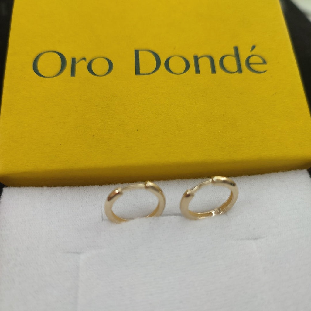 ARETES HUGGIES LISAS 14K 1.6 GR (NUEVO)