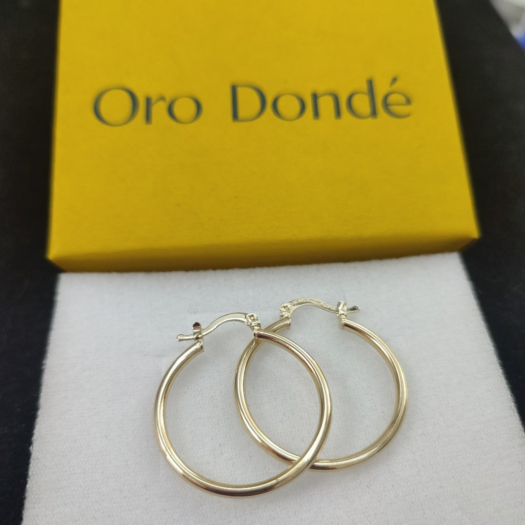 ARETES TEJIDO ARRACADAS LISAS 14K 1.5 GR (NUEVO)
