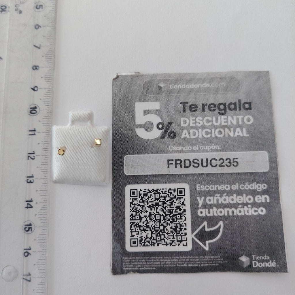 BROQUELES BROQUEL FIG CUBO 14K 0.203 GR (NUEVO)