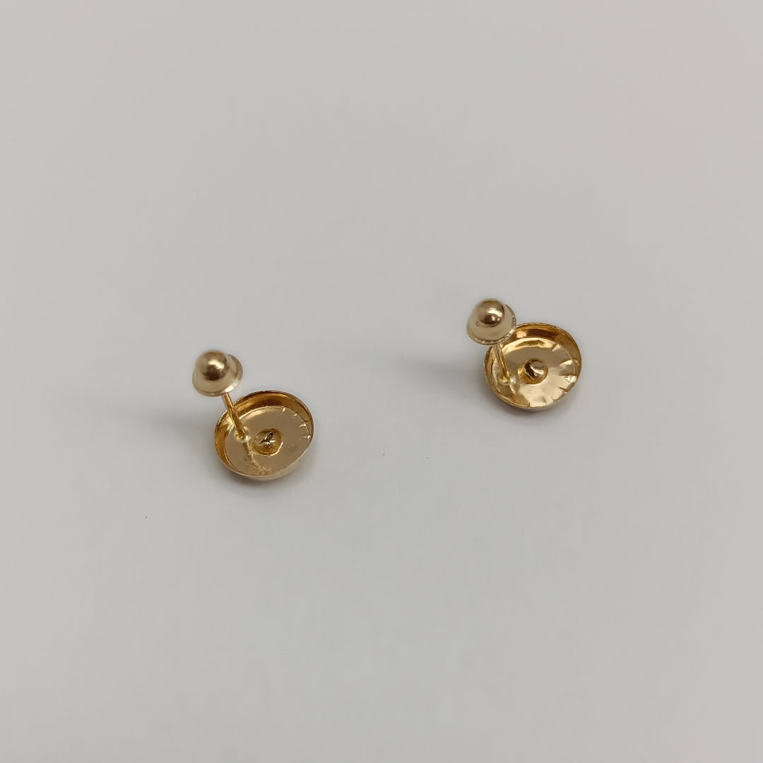 BROQUELES BROQUEL FIG BOTON C CIRCONIA 14K 0.2916 GR (NUEVO)