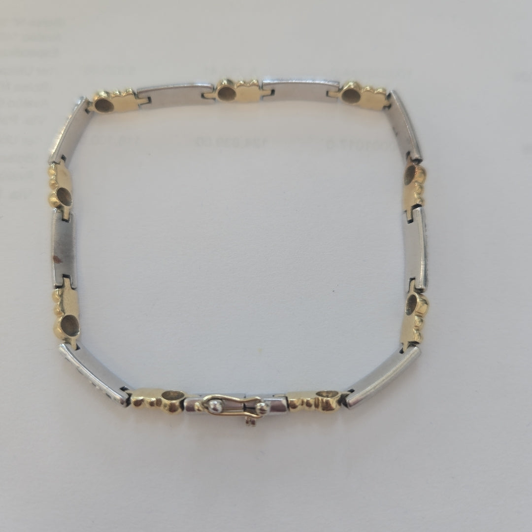 PULSERA ORO COMBINADO 14 K 14.2 GRMS (SEMINUEVO)