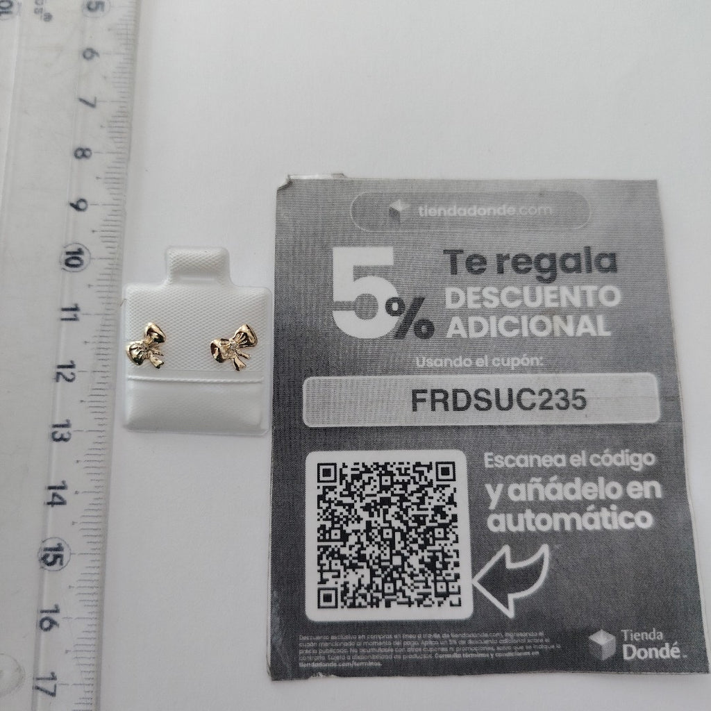 BROQUELES BROQUEL FIG MOÑO C CIRCONIA 14K 0.2441 GR (NUEVO)