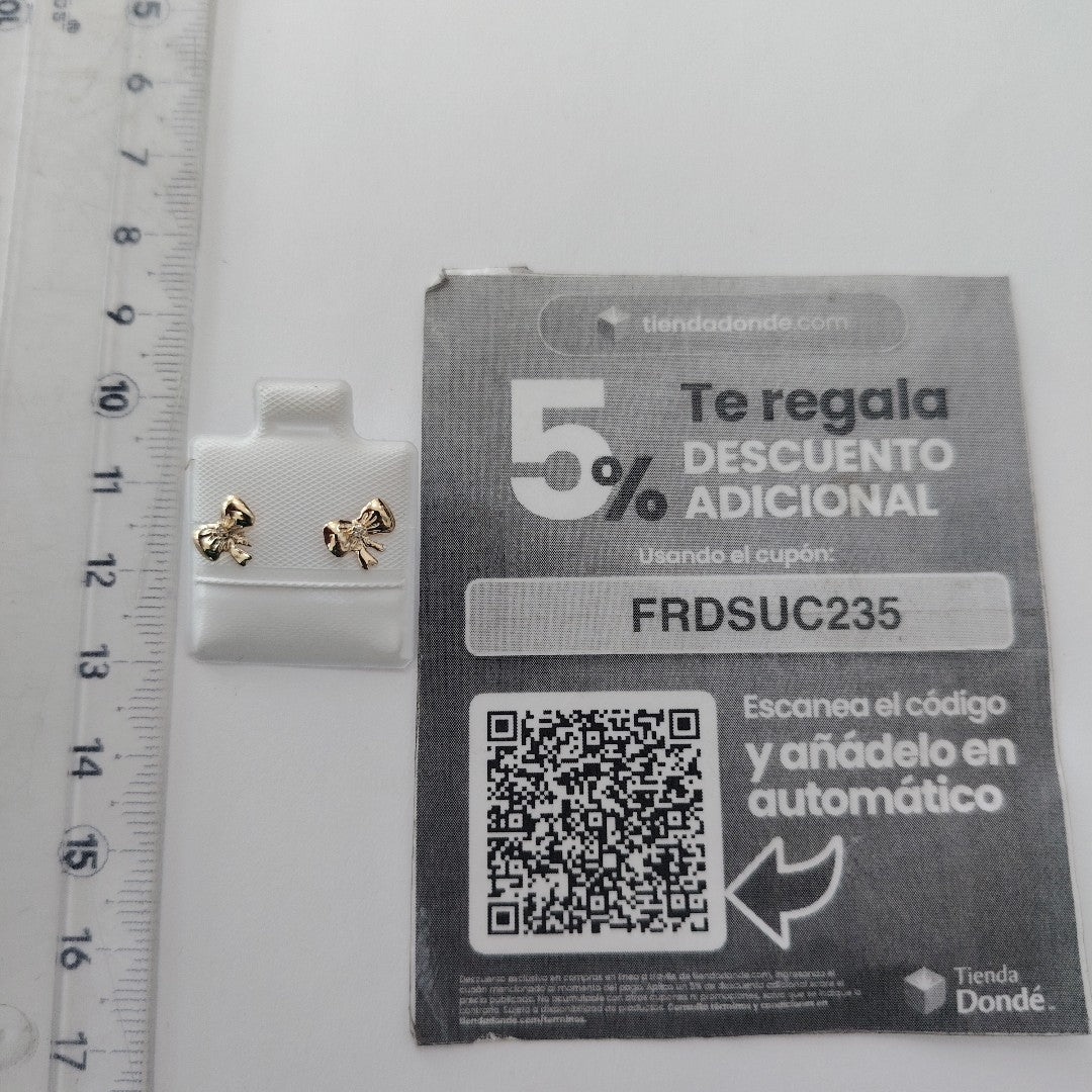 BROQUELES BROQUEL FIG MOÑO C CIRCONIA 14K 0.2441 GR (NUEVO)