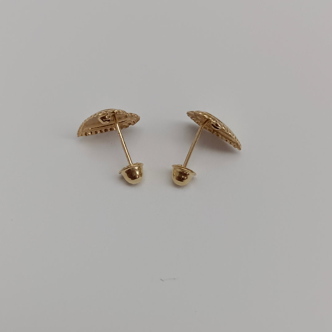 BROQUELES BROQUEL FIG CORAZON C CIRCONIA 14K 0.2614 GR (NUEVO)