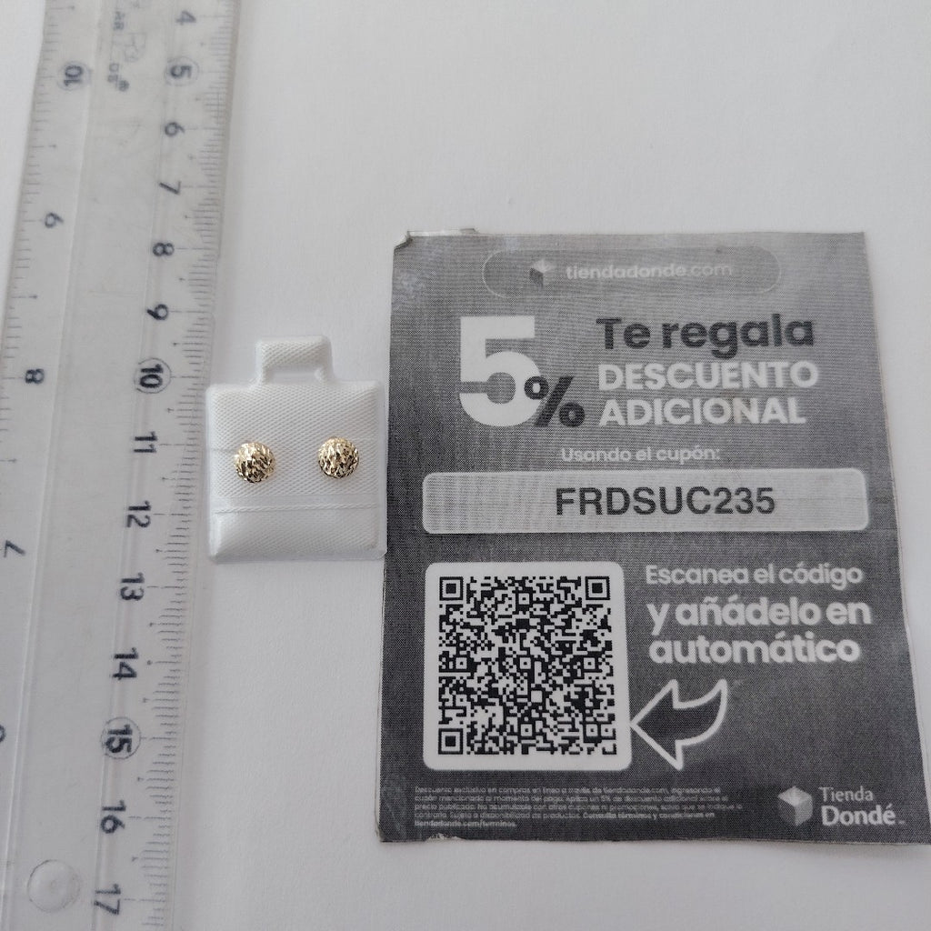 BROQUELES BROQUEL FIG LUNETA 14K 0.2268 GR (NUEVO)