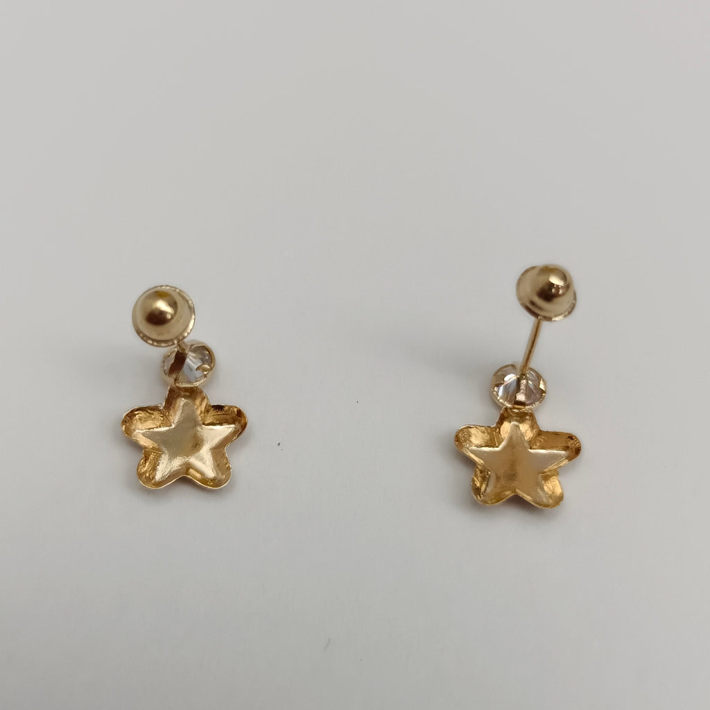 BROQUELES BROQUEL FIG ESTRELLA C CIRCONIA 14K 0.2603 GR (NUEVO)