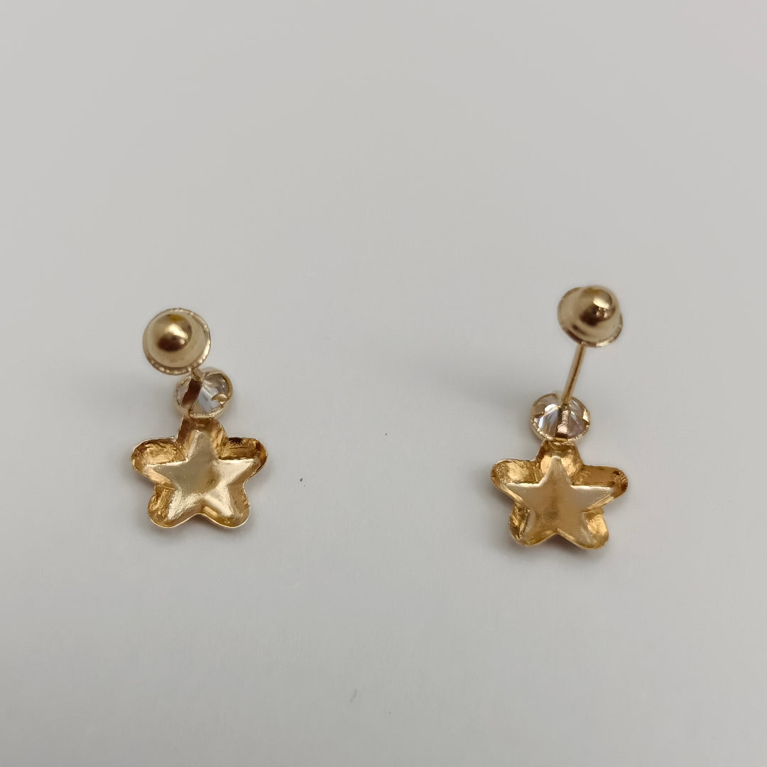 BROQUELES BROQUEL FIG ESTRELLA C CIRCONIA 14K 0.2603 GR (NUEVO)