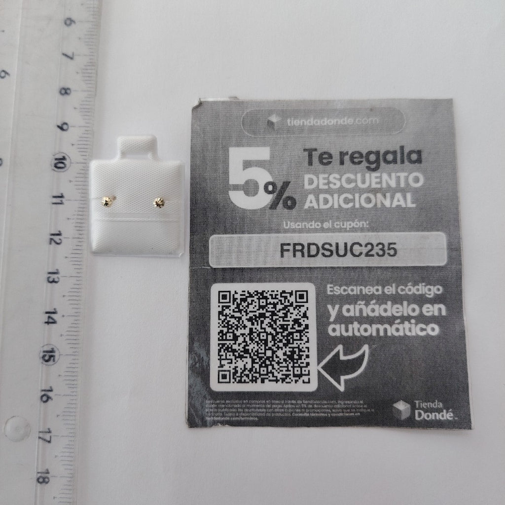 BROQUELES BROQUEL FIG HONGO 14K 0.17 GR (NUEVO)