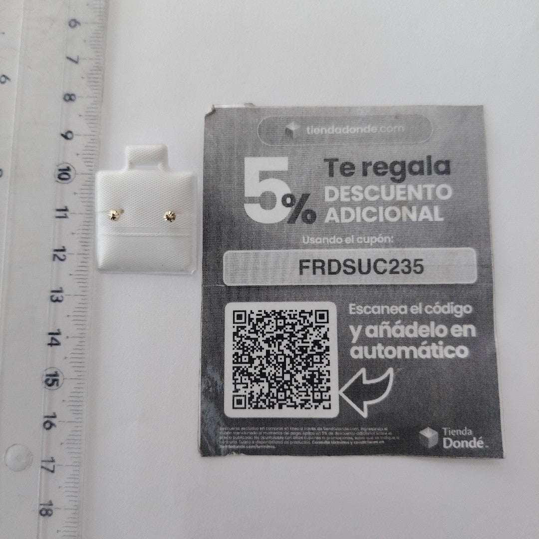 BROQUELES BROQUEL FIG HONGO 14K 0.17 GR (NUEVO)