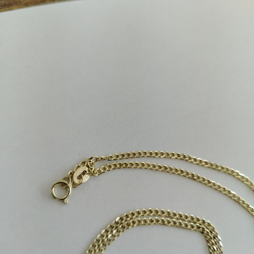 CADENAS TEJIDO BARBADA ORO 10K 55 CM 3.8 GR (NUEVO)