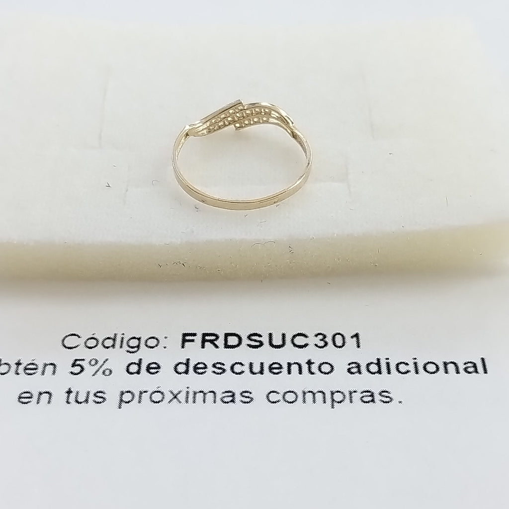ANILLOS CON CIRCONIAS 14K TALLA 7 0.8 GR (NUEVO)