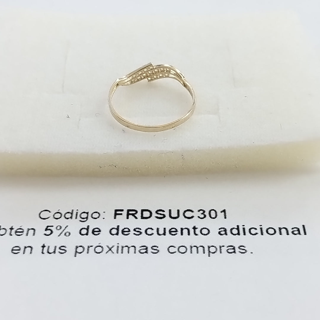 ANILLOS CON CIRCONIAS 14K TALLA 7 0.8 GR (NUEVO)