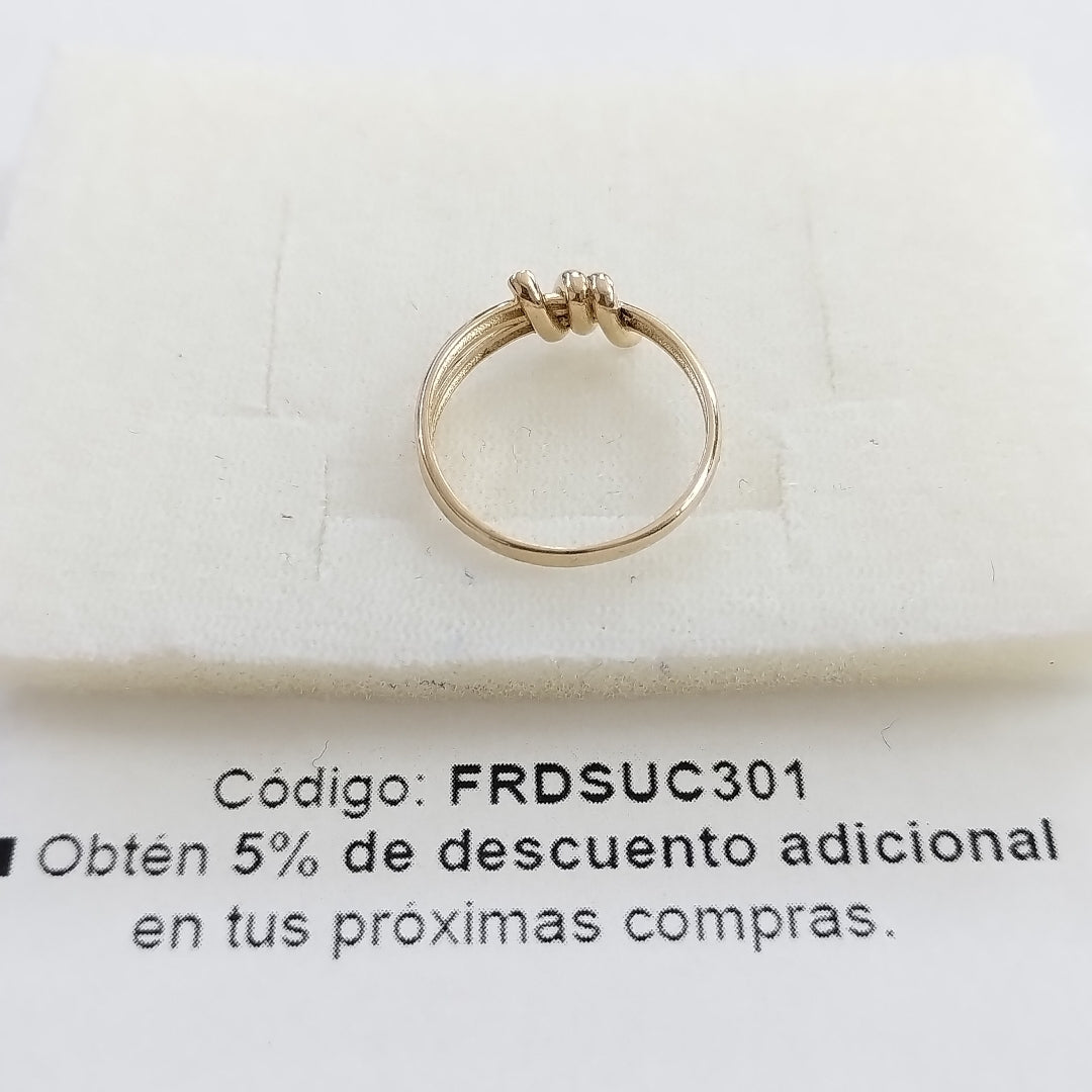ANILLO ANILLITO C NUDO 14K 7 TALLA 2.1 GR (NUEVO)