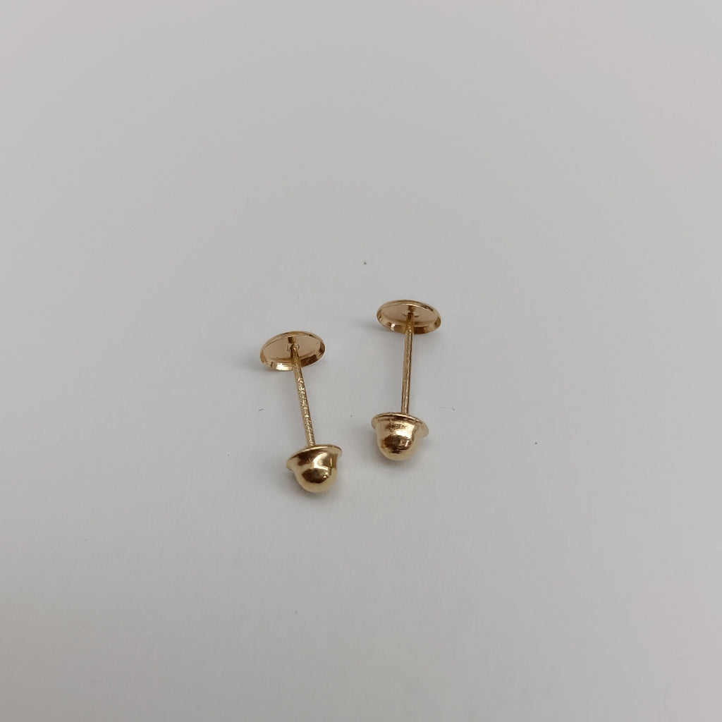 BROQUELES BROQUEL FIG TAPON REDONDO 14K 0.1408 GR (NUEVO)