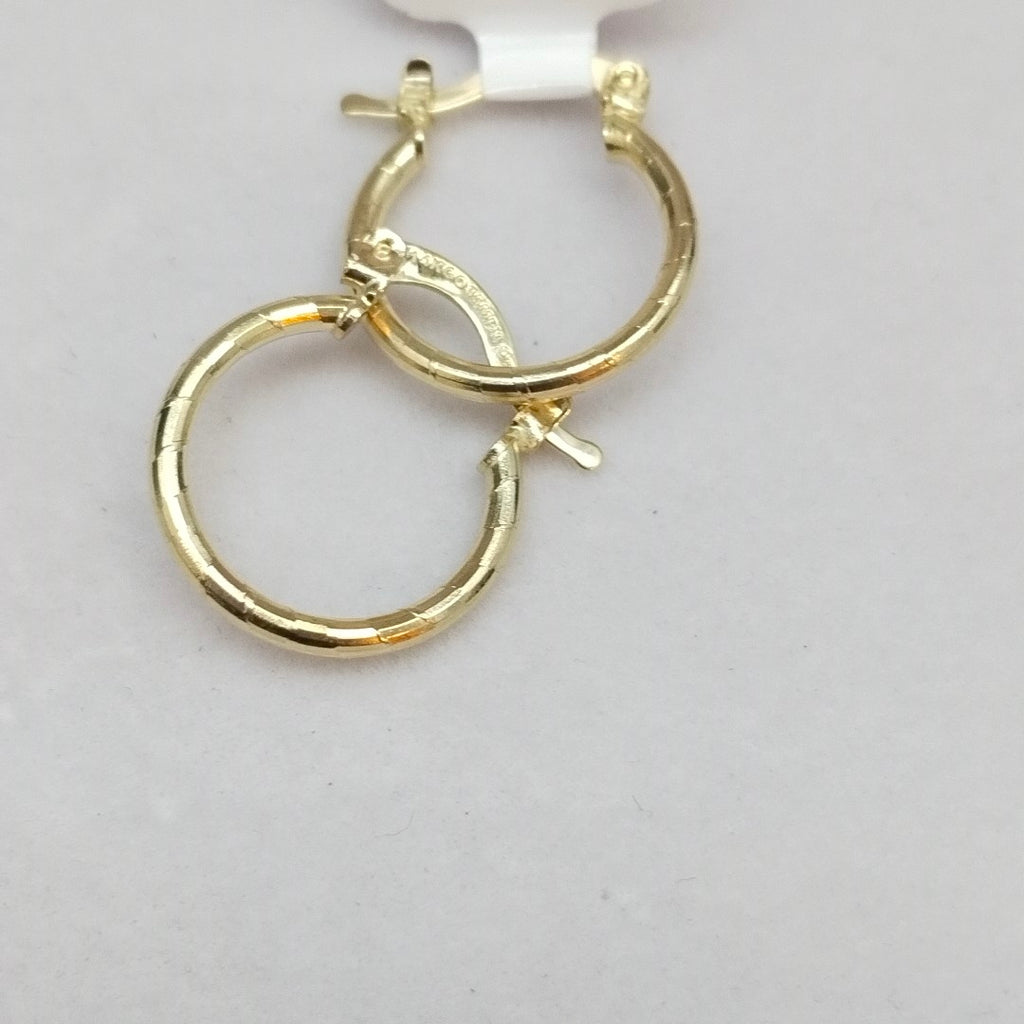 ARETES ARRACADAS ESTRIADAS 14K 1.4 GR (NUEVO)