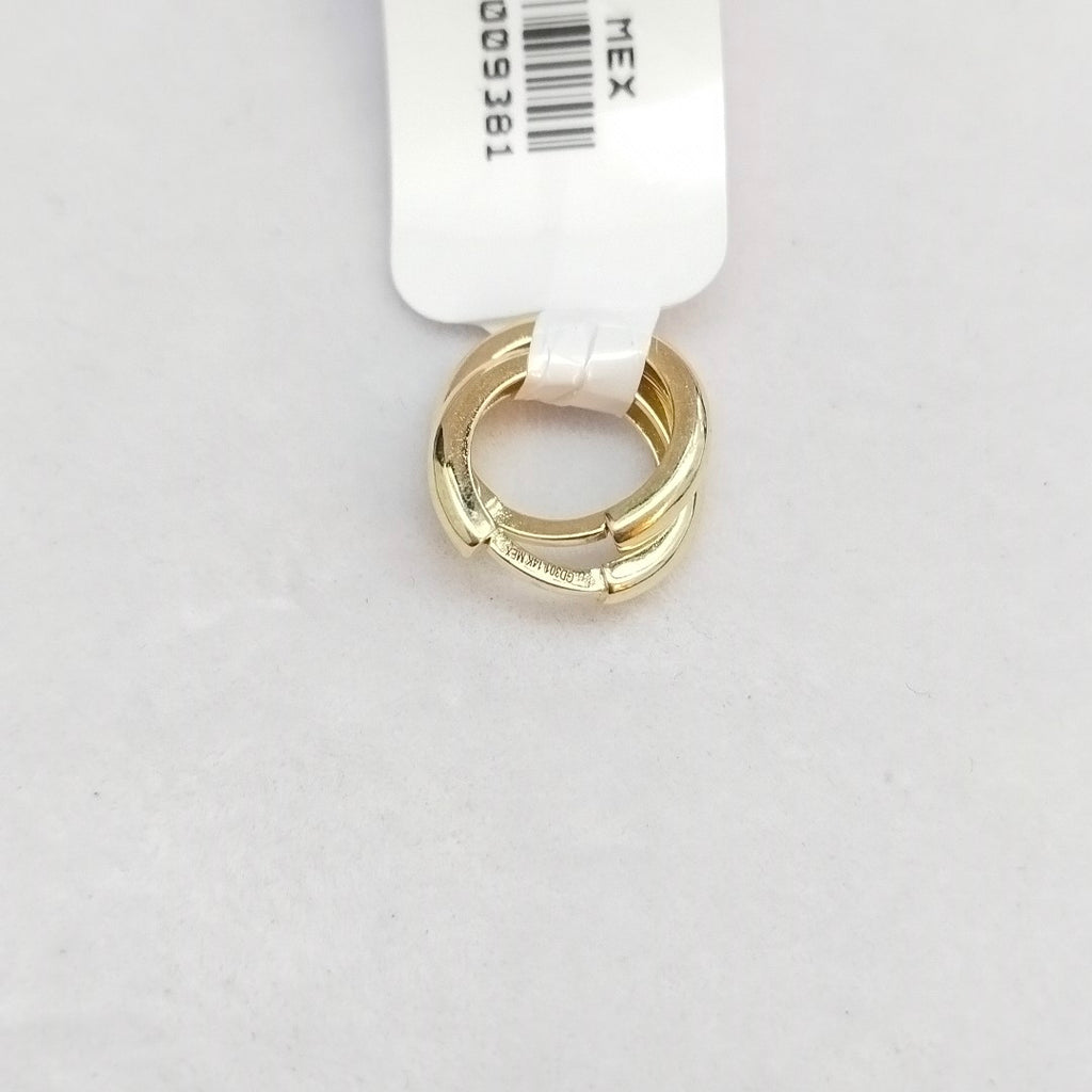 ARETES HUGGIES LISAS 14K 1.3 GR (NUEVO)