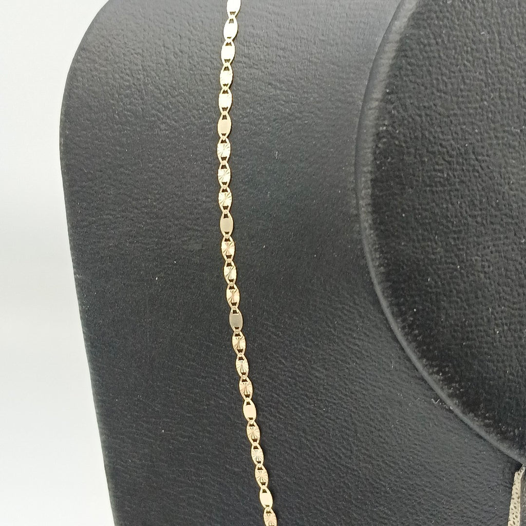 CADENAS TEJIDO GUCHI ORO 10K 40 A 45 CM 1.4 GR (NUEVO)