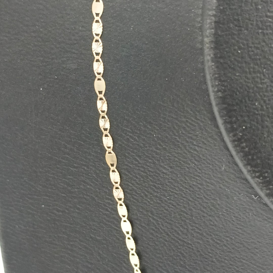 CADENAS TEJIDO GUCHI ORO 10K 40 A 45 CM 1.4 GR (NUEVO)