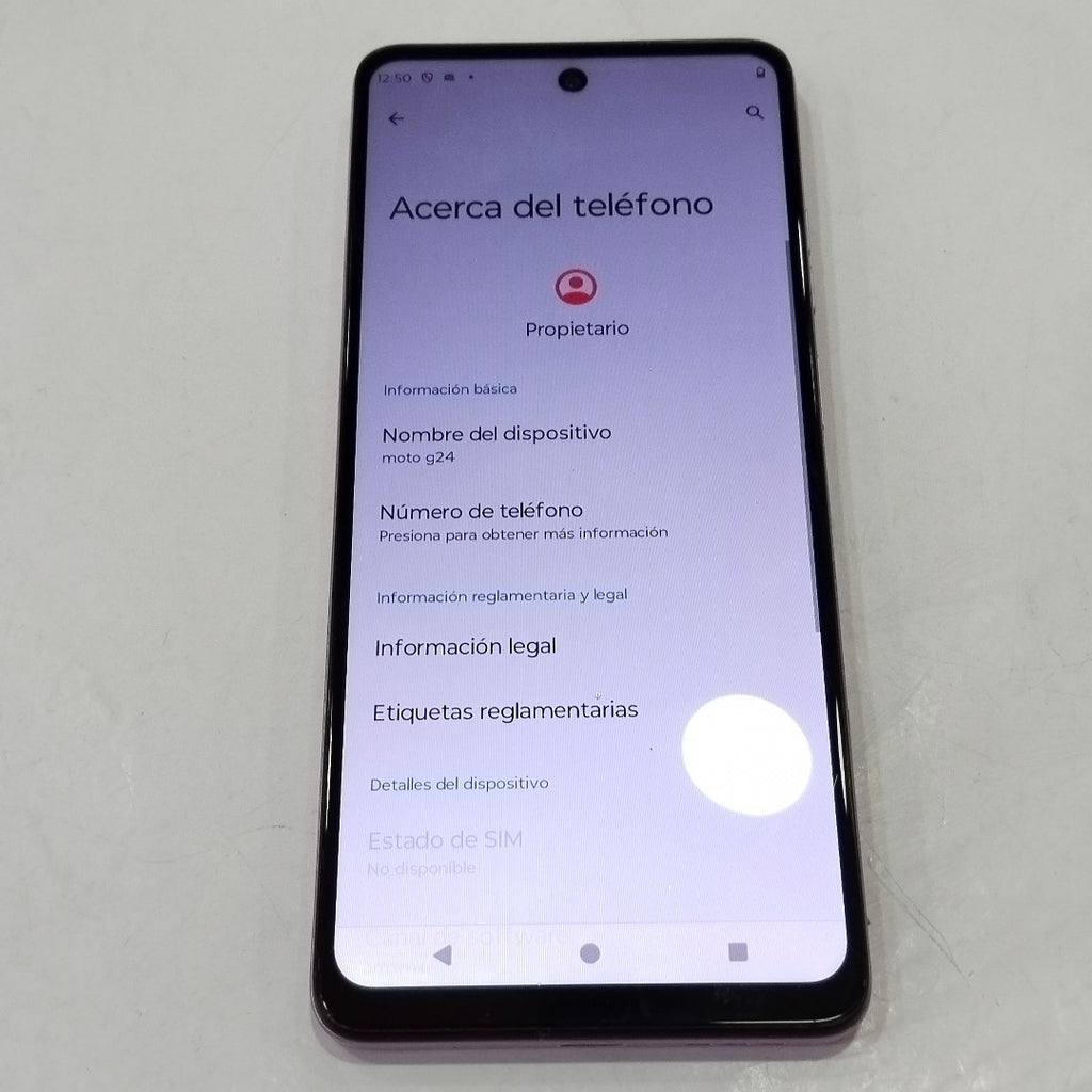 CELULAR MOTOROLA MOTO G24 XT2423-1 (2024) 256 GB 4 GB RAM (SEMINUEVO)