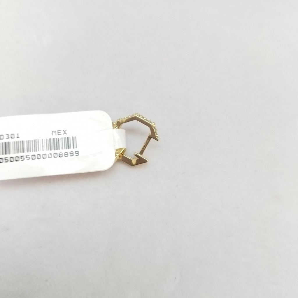 ARETES HUGGIES C CIRCONIAS 14K 1.6 GR (NUEVO)