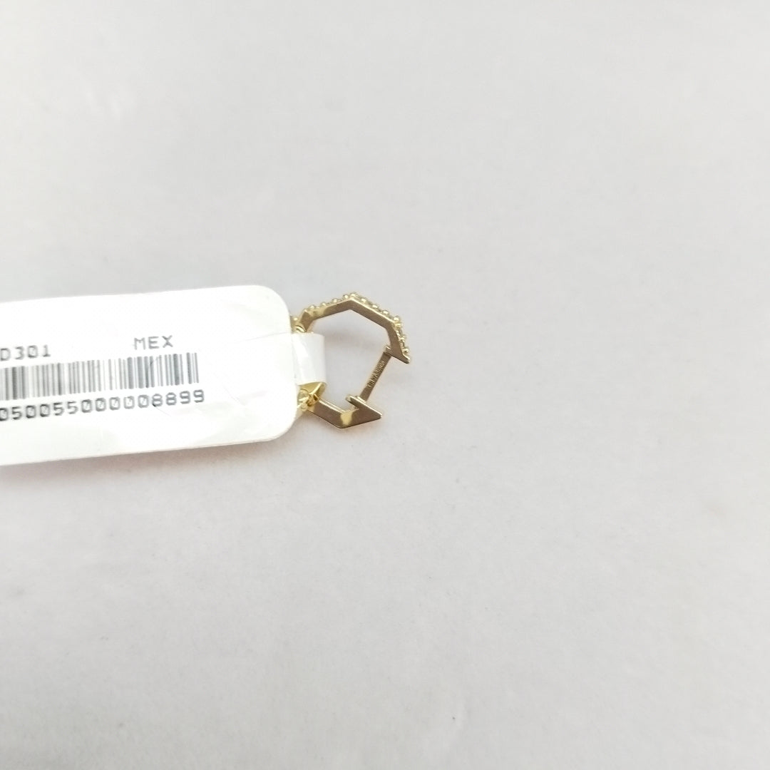 ARETES HUGGIES C CIRCONIAS 14K 1.6 GR (NUEVO)