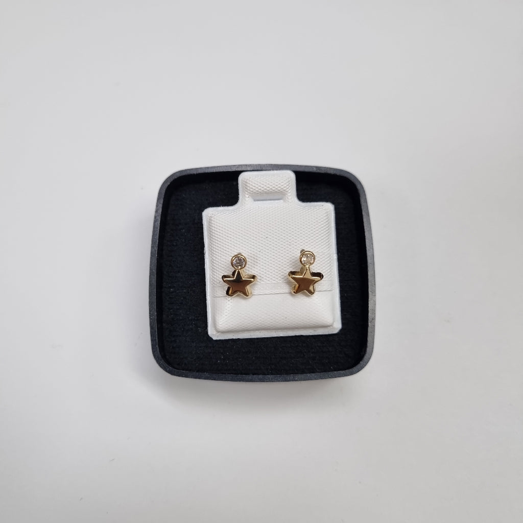 BROQUELES BROQUEL FIG ESTRELLA C CIRCONIA 14K 0.2603 GR (NUEVO)