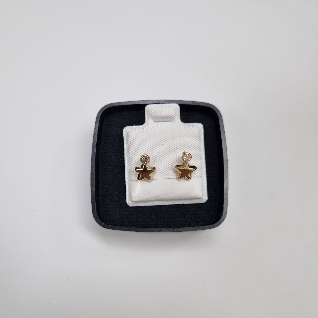 BROQUELES BROQUEL FIG ESTRELLA C CIRCONIA 14K 0.2603 GR (NUEVO)