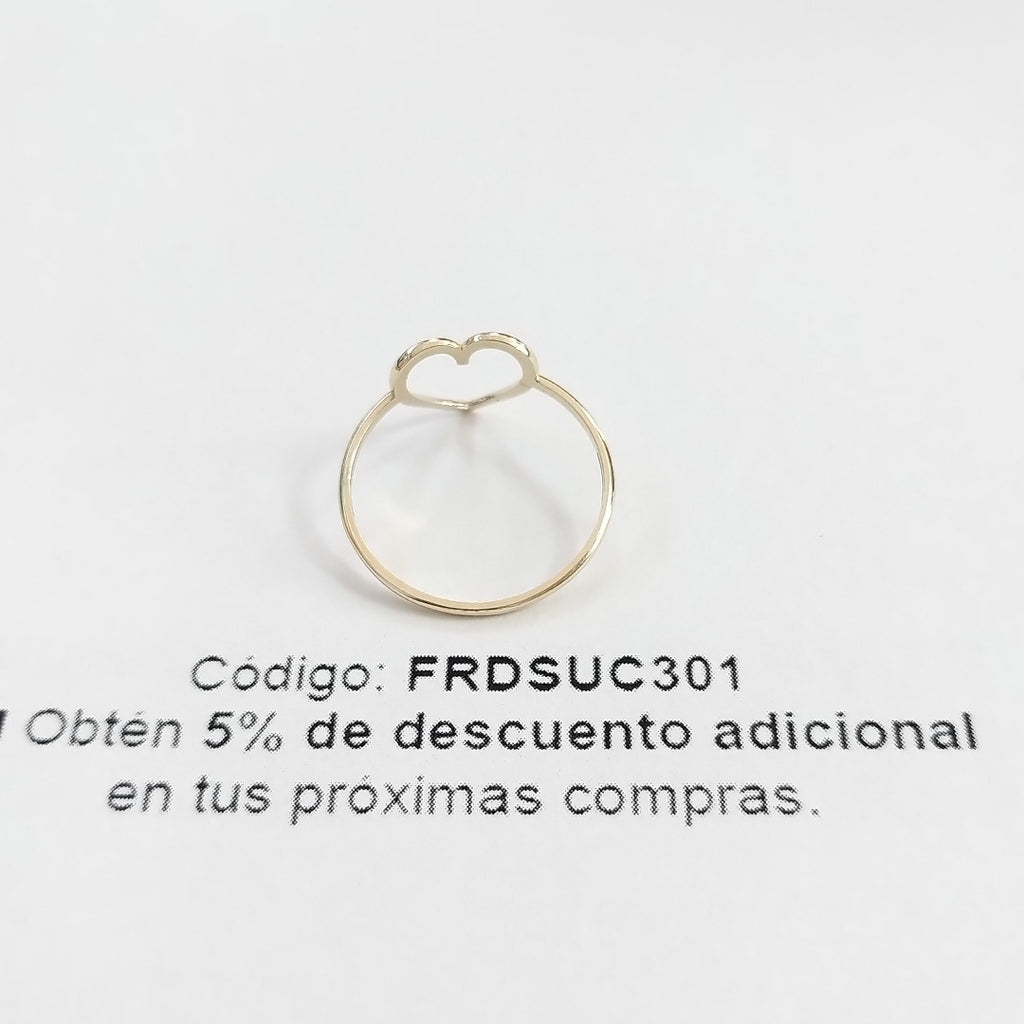 ANILLOS ANILLITO FIG CORAZON 10K TALLA 8 0.9 GR (NUEVO)