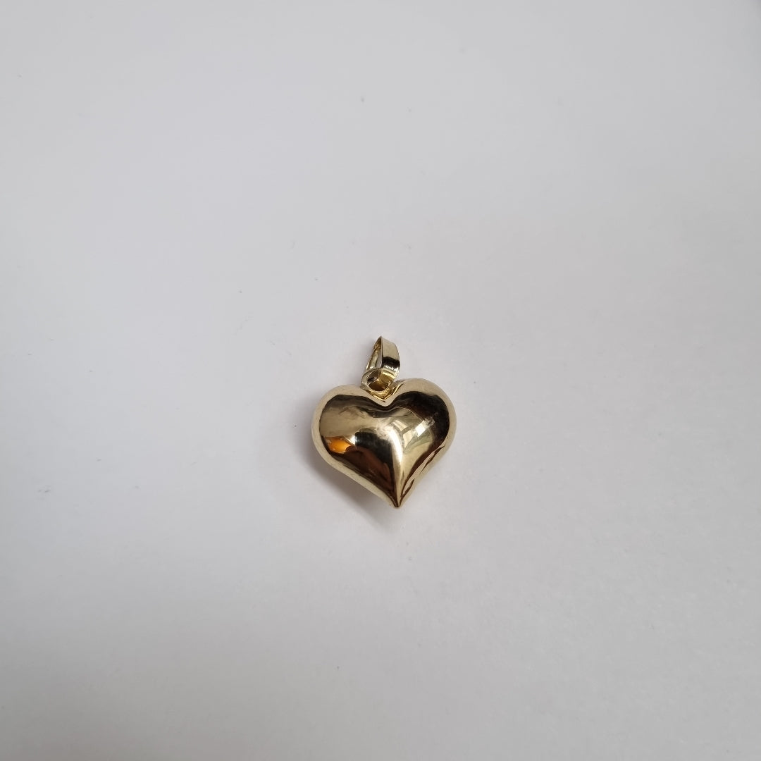 DIJE TEJIDO CORAZON LISO 14K 1.4 GR (NUEVO)