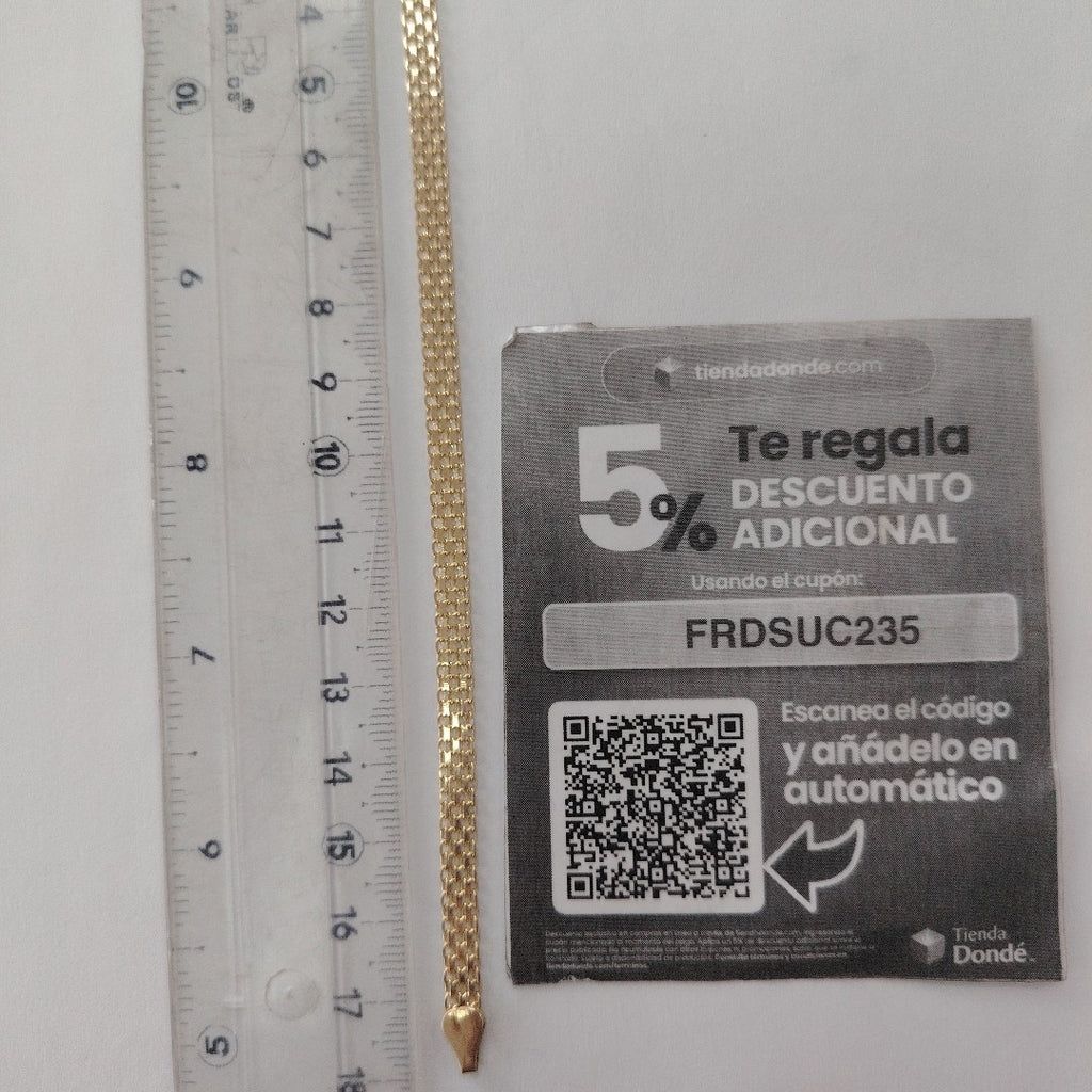PULSERA ESPECIAL 14K 18 CM 4.4 GR (NUEVO)