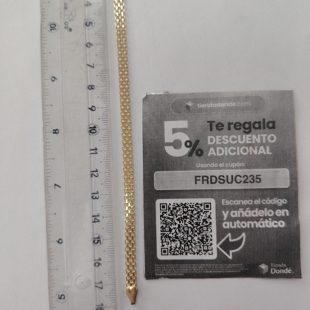 PULSERA ESPECIAL 14K 18 CM 4.4 GR (NUEVO)